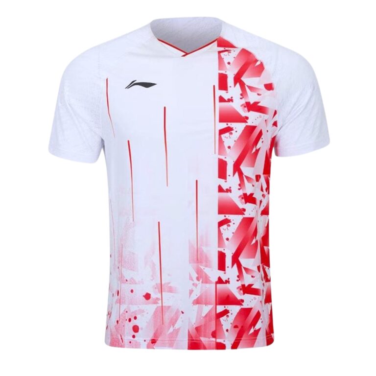 Li-Ning AAYS239-1 T-shirt Flakes White/Red - OLD