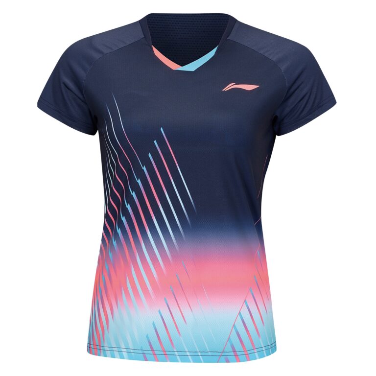 Li-Ning AAYU144-4 Nice Place Women T-shirt Dark Blue - OLD