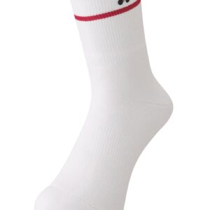 Yonex 19172AYX 75th Sport Crew Sock 1-pack White/Red