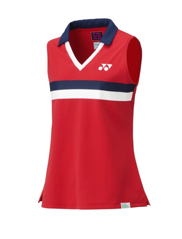 Yonex 75th Dame Sleeveless Polo 20627A Ruby Red - OLD