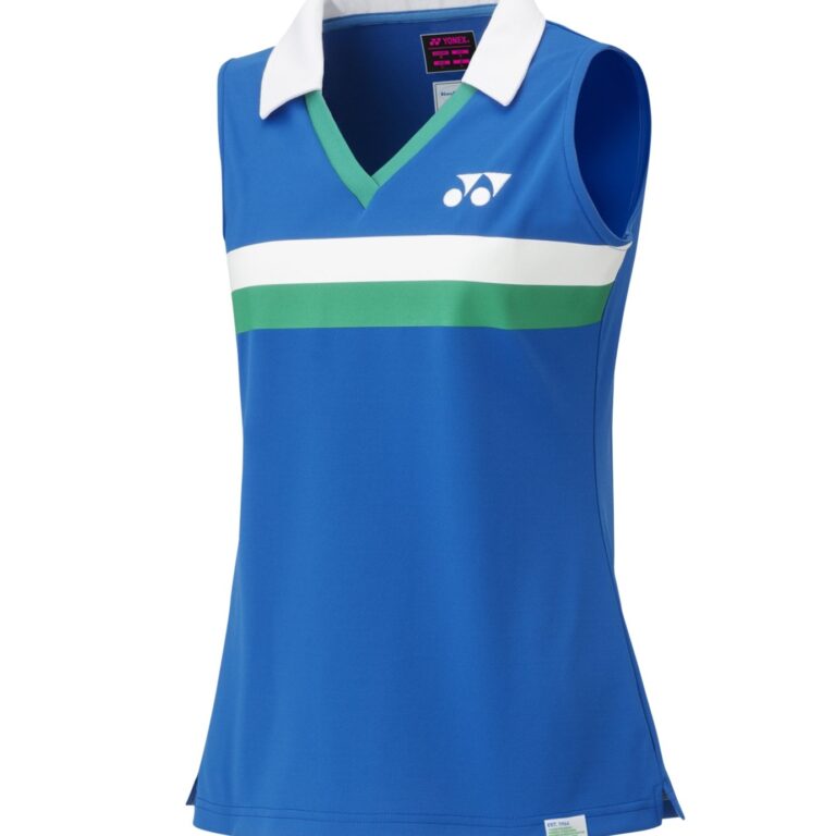 Yonex 75th Dame Sleeveless Polo 20627A Sapphire Blue - OLD